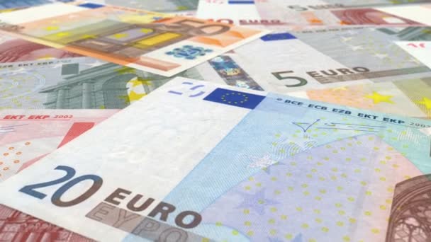 Euro dolly schot — Stockvideo