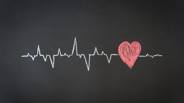 Heartbeat Diagram — Stockfoto