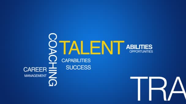 Talent tekstanimatie — Stockvideo