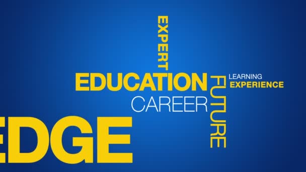 Éducation mot nuage texte animation 