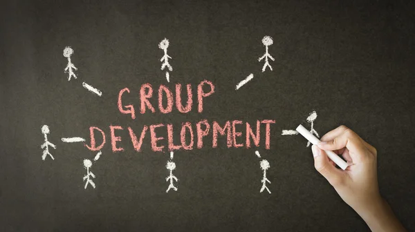 Group Development Chalk Drawing — Stock Photo, Image