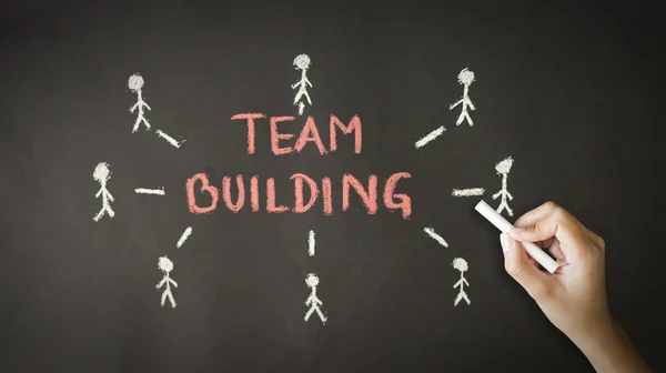 Team building Chalk Drawing — Stock Photo, Image