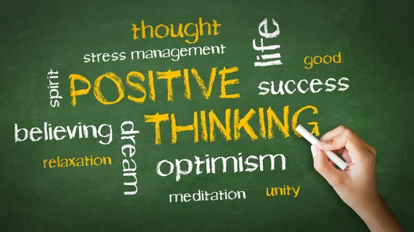 Positive Thinking Chalk Drawing — Stock Photo, Image