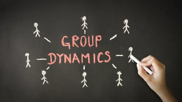 Group Dynamics Chalk Drawing — Stock Photo, Image