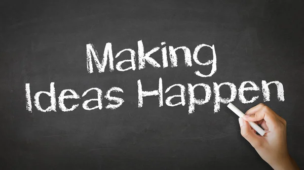 Making Ideas Happen Chalk Illustration — Stock Photo, Image