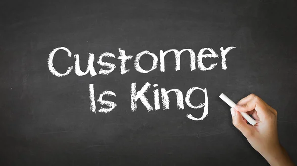 Customer is king Chalk Illustration — Stock Photo, Image