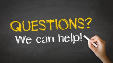 Questions, we can help Chalk Illustration clipart
