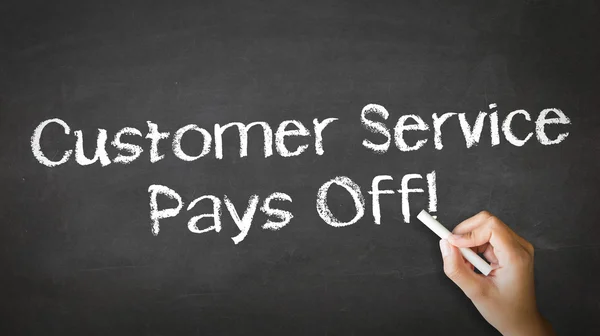 Customer service pays off Chalk Illustration — Stock Photo, Image