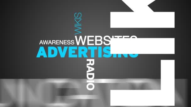 Publicidade Word Cloud Animação — Vídeo de Stock