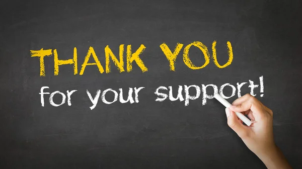 Thank you for your support Chalk Illustration — Stock Photo, Image