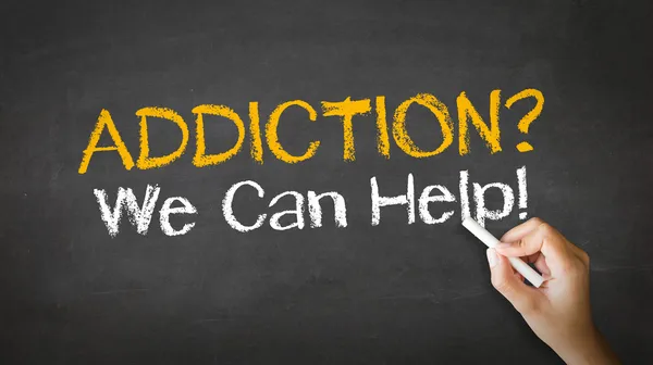 Addiction We can Help Chalk Illustration — Stock Photo, Image