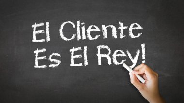 Customer is king (In Spanish) clipart