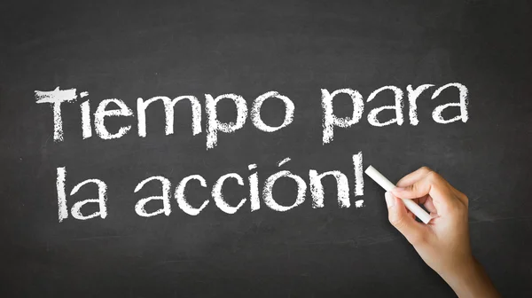 Time for Action (In Spanish) — Stock Photo, Image