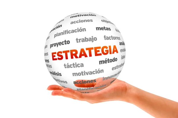 Strategi ordet sfär (på spanska) — Stockfoto