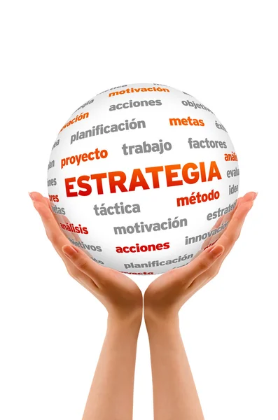 Strategy Word Sphere (In Spanish) — Stock Photo, Image
