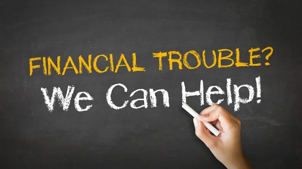 Financial Trouble Chalk Illustration — Stock Photo, Image