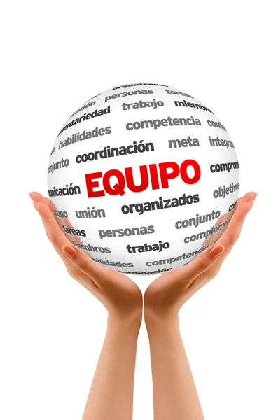 Team Word Sphere (In Spanish) — Stock Photo, Image