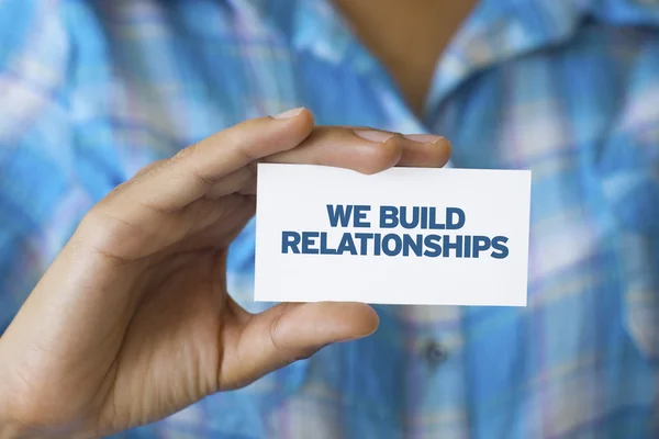 Vi bygger relationer — Stockfoto