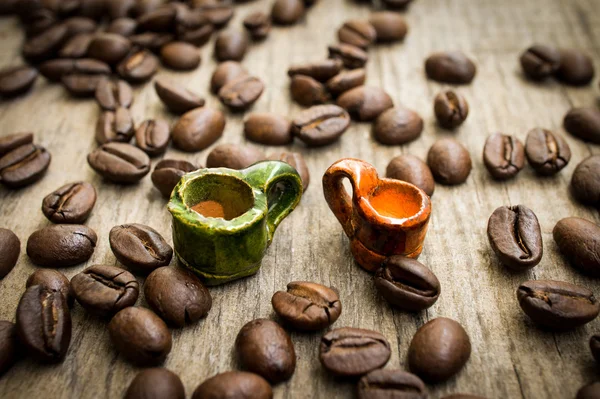Miniature coffee cups — Stock Photo, Image