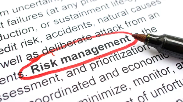 Risk Management — Stock Photo, Image