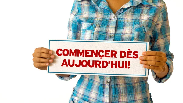 Get Started Today (In French) — Stock Photo, Image