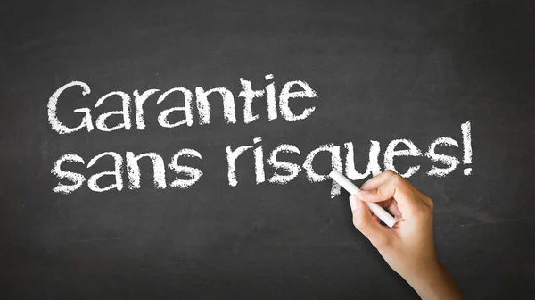 Risk Free Guarantee (In French) — Stock Photo, Image