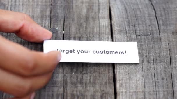 Target your Customers — Stock Video