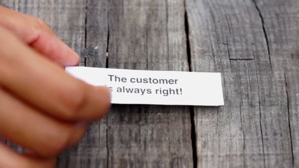 Zákazník má vždycky pravdu — Stock video