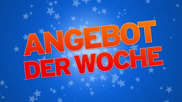 Especial semanal (En alemán ) — Vídeo de stock