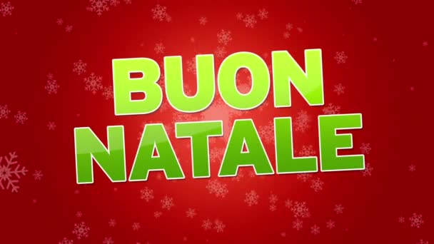 Merry christmas (in het Italiaans) — Stockvideo