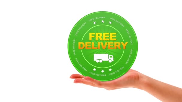 Señal de entrega gratuita — Vídeos de Stock