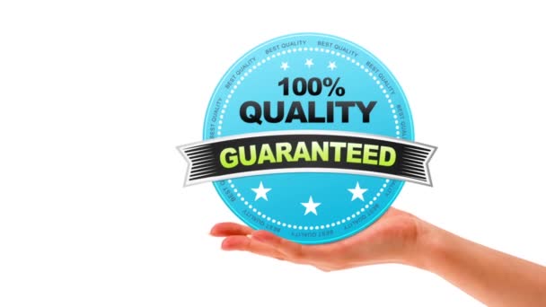 100 por ciento de calidad garantizada — Vídeo de stock