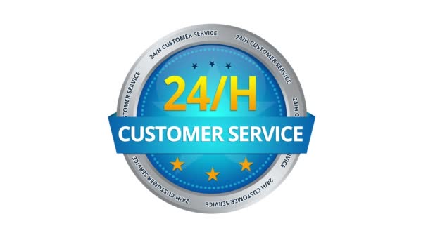 24 hours Customer Service Sign — Stock Video