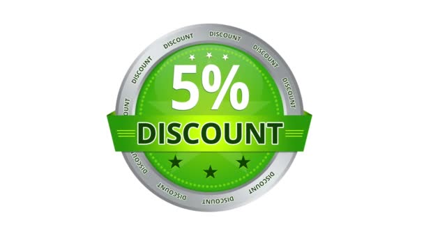 5 percent Discount — Stock Video