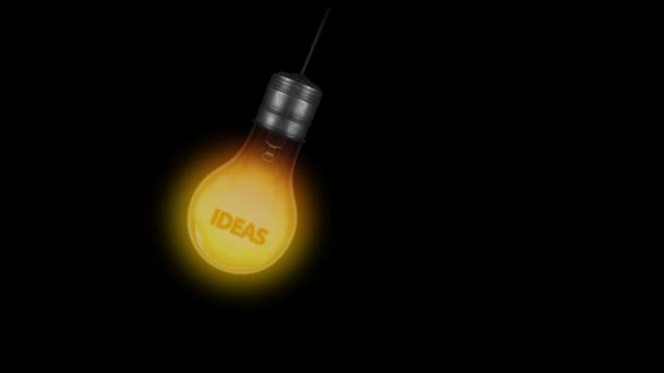 Ideias lâmpada — Vídeo de Stock