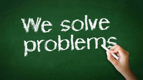 We Solve Problems Chalk Illustration — Stock Photo, Image