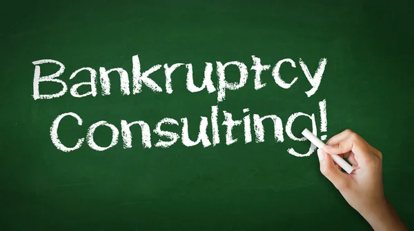 Bankruptcy Consulting Chalk Illustration Stock Image