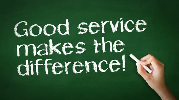 Guter Service macht den Unterschied Stockbild