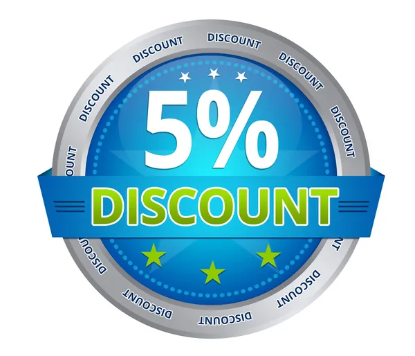 5 percent discount — Stock Photo, Image