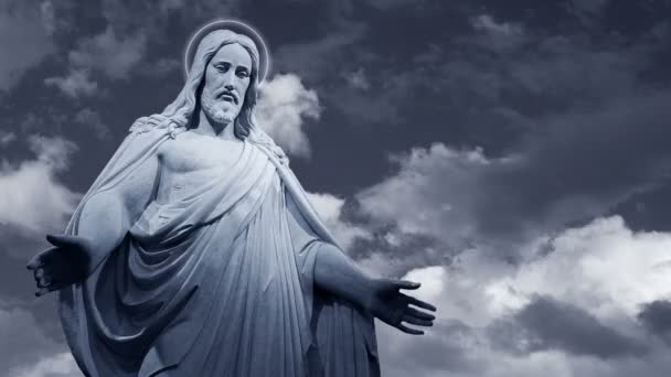 Statua di Gesù Cristo — Video Stock