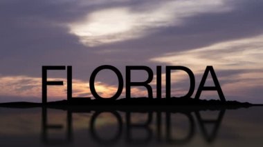 Gün batımı ile Word Florida