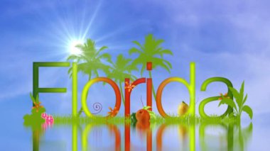 Arka plan ve word Florida güneşte