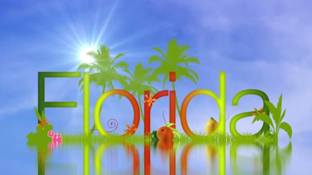 Sun in the background and the word Florida — Stock Video © kbuntu #40840947