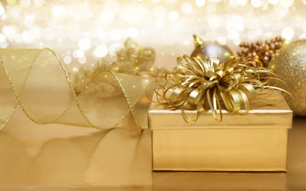 Gold Christmas background — Stock Photo, Image