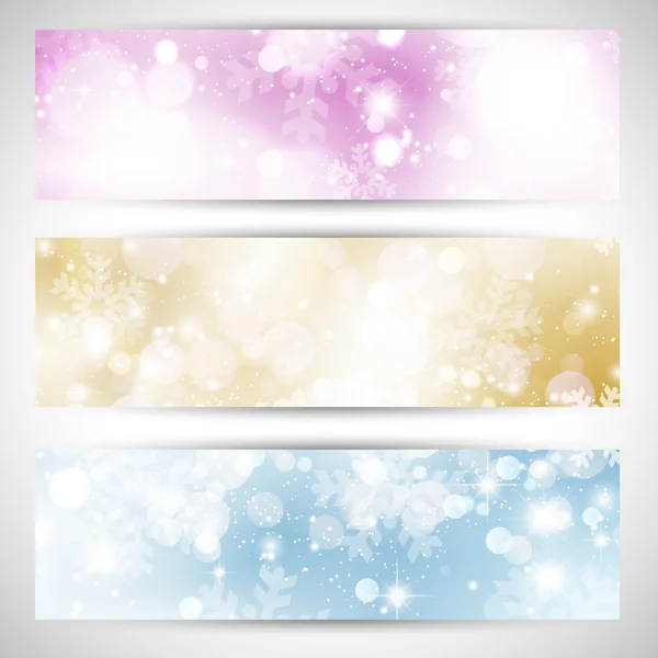 Christmas lights banners — Stockfoto
