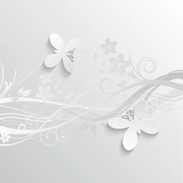 Flowers and butterflies background — Stock Photo, Image