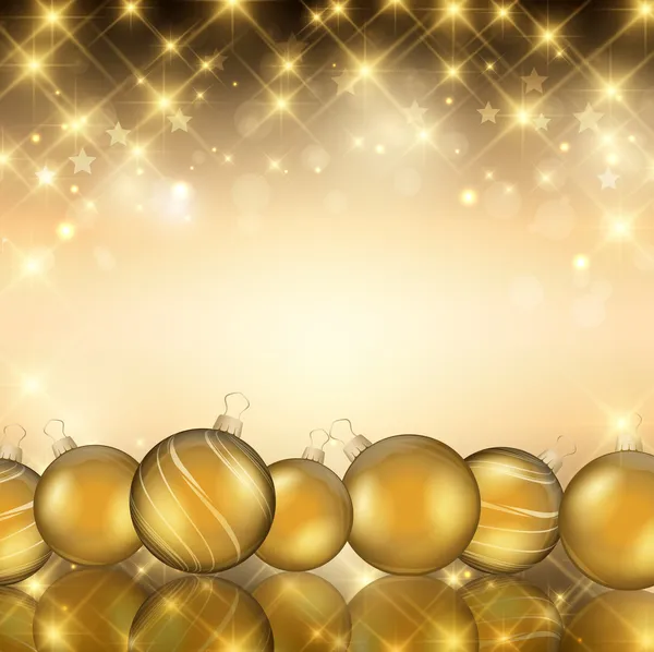 Golden karácsony baubles — Stock Fotó