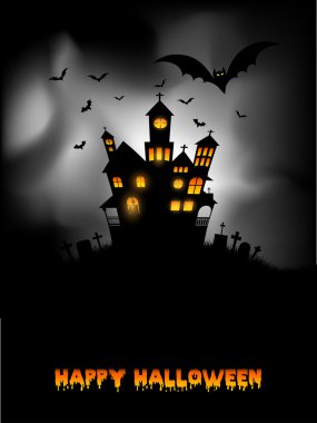 Haunted house Halloween background