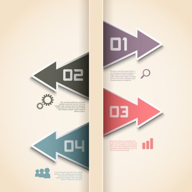 Modern infographics seçenekleri düzeni
