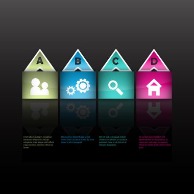 Modern infographics seçenekleri düzeni